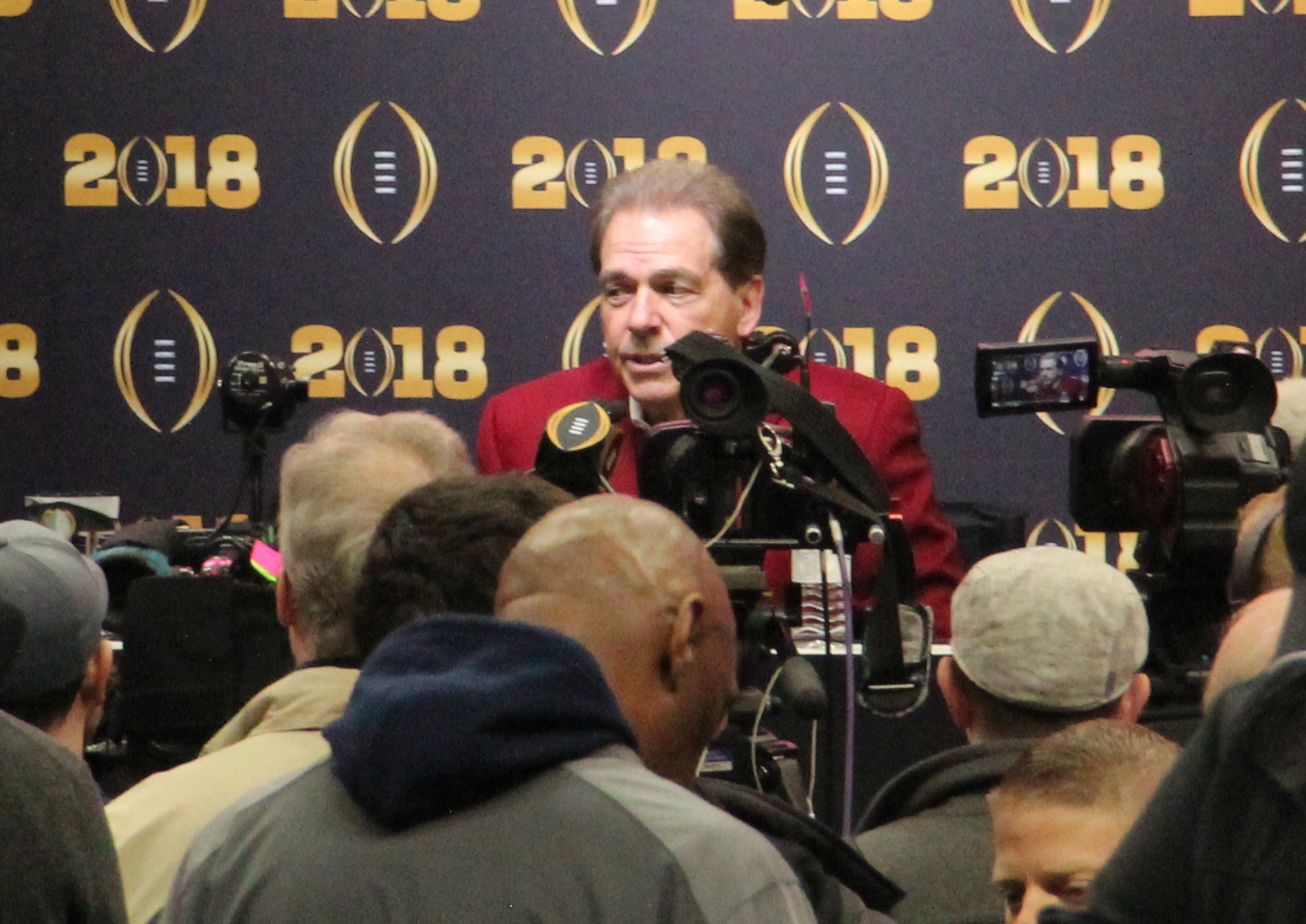Nick Saban at 2018 CFP media day